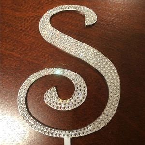 ✨6 inch Swarovski Cake Topper in letter S.